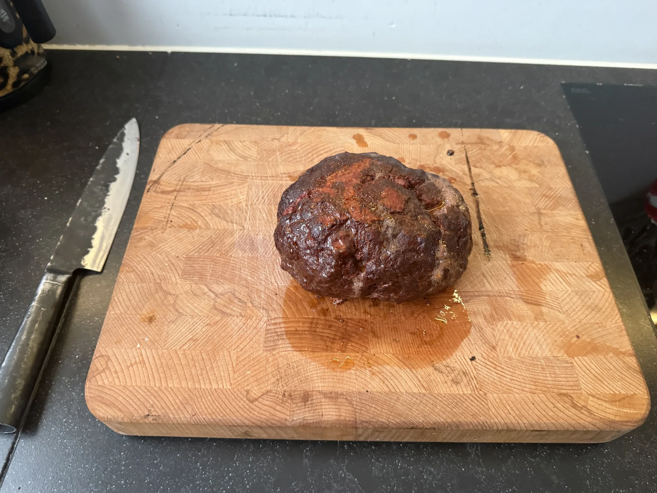 Gerookte gehaktbal con carne