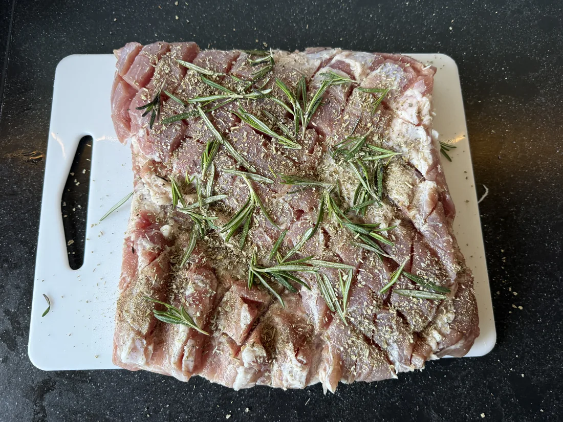 De vulling op de vleeskant